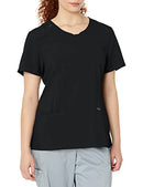 CHEROKEE INFINITY WOMENS ROUND NECK SCRUB TOP 3 POCKETS SIZE WOMEN M BLACK - Brand New