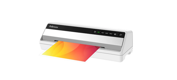 FELLOWES SATURN™ 95 THERMAL COLD LAMINATOR MACHINE 10-SHEET STARTER KIT - WHITE - Like New