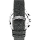 TIMEX LEGACY TONNEAU 42MM CHRONOGRAPH BLACK DIAL LEATHER STRAP - SILVER/BLACK - Like New