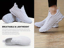 DIKERMOON LIGHTWEIGHT BREATHABLE RUNNING SHOES FOR MEN AND WOMEN - SIZE 7 WHITE - Like New