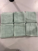 AMAZON BASICS 6 PACK OIL GREEN WASH CLOTHS 12X12IN 100% COTTON - OIL GREEN - Like New