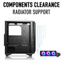 MSI MPG GUNGNIR 111R MID TOWER GAMING PC CASE USB 3.2 GEN2X2 TYPE-C - BLACK - Like New