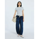 SCOOP DARK WASH BARREL PANTS SIZE SMALL 4-6 - DARK WASH BLUE JEANS - Brand New