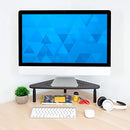 MOUNT-IT CORNER MONITOR STAND ADJUSTABLE HEIGHT DESK SHELF TRIANGLE - BLACK - Like New