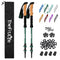 THEFITLIFE TREKKING POLES 7075 ALUMINUM HIKING CORK GRIPS TELESCOPIC - GREEN - Like New