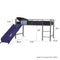 DHP Junior Twin Metal Loft Bed with Slide, Multifunctional - SILVER/BLUE - Like New
