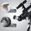 HEXEUM Telescope 70mm Aperture 500mm Astronomical Refracting Telescopes - Black - Like New