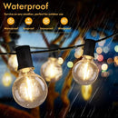 BRIGHTEVER 50FT OUTDOOR STRING LIGHTS WATERPROOF GYPC-O25LAU - BLACK - Like New