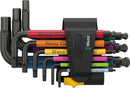 WERA 950/9 HEX-PLUS MULTICOLOUR IMPERIAL 3 L-KEY SET, 9 PIECES - MULTICOLOR - Like New