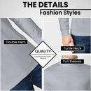 GALAXY BY HARVIC MEN'S LONG SLEEVE TURTLE NECK T-SHIRT - SIZE: L - HEATHER GRAY - Brand New