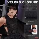 LEKÄRO ADJUSTABLE WEIGHTED VEST 44LB, 96 STEEL PLATES INCLUDED, FZ-4685 - BLACK - Like New