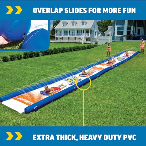 WOW SPORTS MEGA WATER SLIDE GIANT BACKYARD SLIDE W/ SPRINKLER - BLUE - Brand New