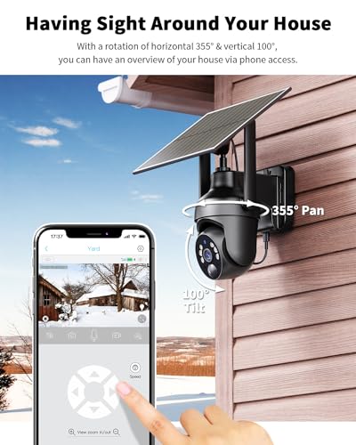 OCULVIEW 4G LTE CELLULAR SECURITY CAMERA CAM OUTDOOR 360° FULL VIEW - BLACK Like New