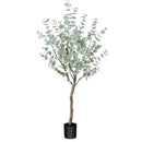 4FT Artificial Eucalyptus Tree, Fake Eucalyptus Tree with White Silver Leaves - Like New