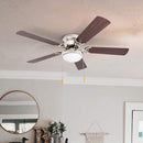 Portage Bay Hugger 52" Brushed Nickel West Hill Ceiling Fan - BROWN - Like New