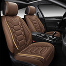 OASIS AUTO Car Seat Covers Premium Waterproof Faux Leather OS-004 Brown - Like New