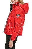 LWOMD634 Karl Lagerfeld Paris Women's Glossy Rain Wear Short Puffer - M - Brand New