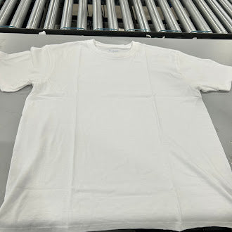 BLUE ICE PLAIN SHORT SLEEVES T-SHIRT - SIZE: MEN L - WHITE - Like New