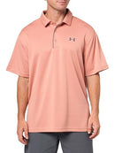 1290140 Under Armor Men's Tech Golf Polo Pink/Gray Size L - Like New