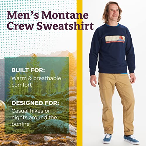 MARMOT Men's Montane Crew Sweatshirt Arctic Navy Size M - Brand New