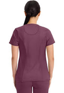 2624A CHEROKEE INFINITY WOMENS ROUND NECK SCRUB TOP WOMEN XL WINE - Like New