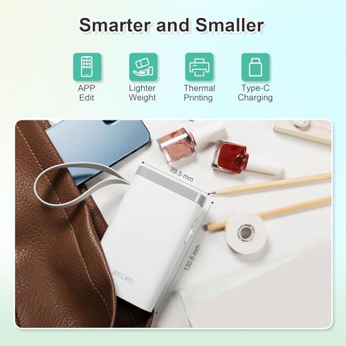 Nelko Label Maker Machine with Tape P21 Wireless Mini Label Makers - White - Like New