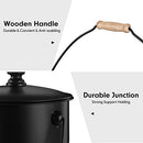 AMAGABELI GARDEN & HOME Ash Bucket Lid Outdoor and Indoor Coal Bucket - Black - Like New
