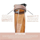 HELIMIX 28OZ SHAKER WATER BOTTLE - MONOCHROMATIC NUDE - Brand New