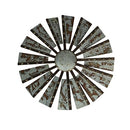 Zeckos Galvanized Metal Windmill Wall Sculpture Timeless Country - 21" W - Brand New