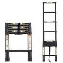 RIKADE TELESCOPIC LADDER 6.5FT ALUMINUM TELESCOPING LADDER NON-SLIP BLACK - Like New