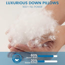 BOPPLEJO GOOSE DOWN PILLOW - LUXURY HOTEL BED PILLOW KING SIZE - WHITE - Like New