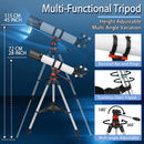GATERDA TELESCOPE 90MM APERTURE REFRACTOR TELESCOPE FOR BEGINNERS - BLACK/WHITE - Brand New