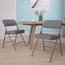 FLASH FURNITURE HERCULES SERIES METAL FOLDING CHAIRS, SET OF 2 - GRAY - Like New