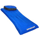 SWIMLINE FABRIC COVERED POOL FLOAT LOUNGER 72"L X 38"W - BLUE/BLACK - Like New