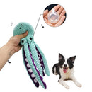 Playful Paws Octopus Dog Toys Dog Squeaky Toys Gifts Aggressive Chewers - Blue - Like New