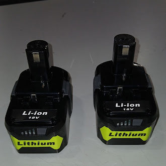 LONGFIT 18V LITHIUM ION BATTERIES 108WH (6.0AH) P108 2-PACK - GREEN/WHITE - Like New