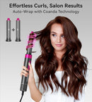 HOUSEHERB 6 IN 1 HIGH-SPEED HAIR DRYER STYLER BROWN FS1001 - PINK - Like New