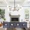 BESLOWE 10-LIGHT MODERN SPUTNIK CHANDELIER, JP2034.10BKGD - BLACK & GOLD - Like New