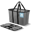 CLEVERMADE ECOBASKET COLLAPSIBLE TOTE, 30L STRUCTURED TOTE BAG | GRAY/BLACK - Like New