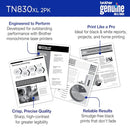 BROTHER GENUINE TN830XL 2PK BLACK HIGH YIELD 2-PACK PRINT UP TO 3,000 PAGES - Brand New