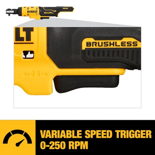 DEWALT XTREME 12V MAX Brushless 1/4 in Ratchet (Tool Only) DCF504B - YELLOW - Like New