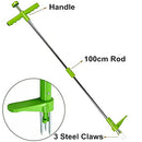 Weed Puller Tool Long Handle 3 Claws Weed Puller Tool - Green - Brand New