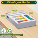 KOCWELL BAG ORGANIZER PLASTIC WRAP DISPENSER WITH CUTTER, 6 IN 1 KITCHEN - WHITE - Brand New