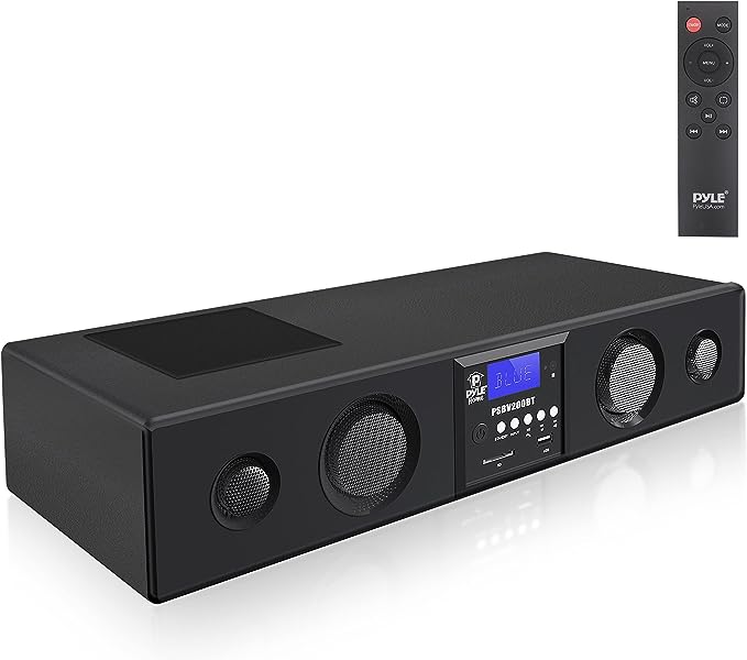 Pyle 3D Surround Bluetooth Soundbar Sound System Bass Speakers PSBV200BT - Black Like New