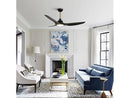 PARROT UNCLE 52 INCH CEILING FAN WITH LIGHT - BLACK - Like New