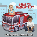 POP-N-PLAY POP UP FIRE TRUCK Indoor Playhouse, Kids 320100 – Sunny Days Multi - Brand New