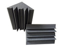 Set of 4 Acoustic Foam Bass Trap Studio Soundproofing Corner Wall 12" - Charcoal - Brand New