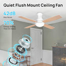 CONSCIOT 52 INCH FLUSH MOUNT MODERN LOW PROFILE CEILING FAN - - Scratch & Dent
