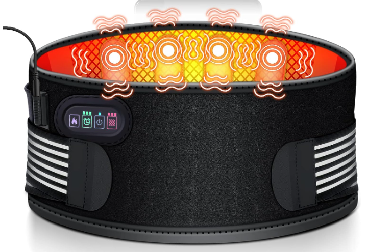 ONLYCARE CORDLESS HEATING PAD BACK MASSAGER Belt Black HW01 - Like New