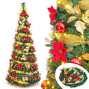 DECOWAY PRE LIT PRE DECORATED CHRISTMAS TREE POP UP, UO056789 - MULTICOLOR - Like New
